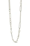 Sterling Forever Rowena Chain Link Necklace In Silver