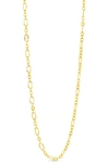Sterling Forever Elysia Mixed Link Necklace In Gold