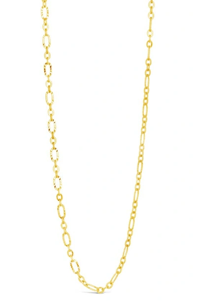 Sterling Forever Elysia Mixed Link Necklace In Gold