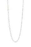 Sterling Forever Elysia Mixed Link Necklace In Silver
