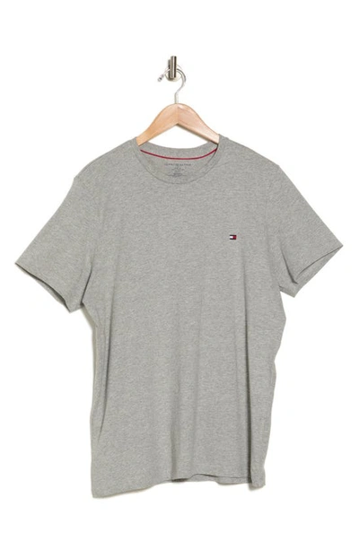 Tommy Hilfiger Core Flag Crewneck Tee In Grey Heather