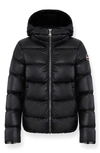 Colmar Hooded Down Puffer Jacket In Black-dark Steel