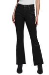 Guess Sexy Coated Flare Jeans In Jet Black Multi