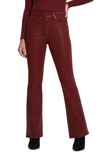 Guess Sexy Coated Flare Jeans In Red