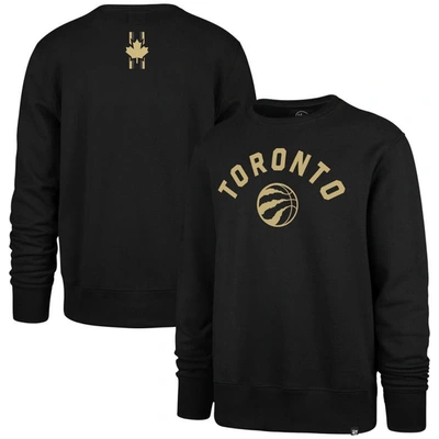 47 ' Black Toronto Raptors 2023/24 City Edition Postgame Headline Crew Pullover Sweatshirt