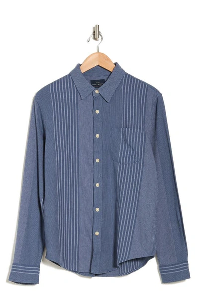 Lucky Brand Grom Button-up Shirt In Navy Stripe