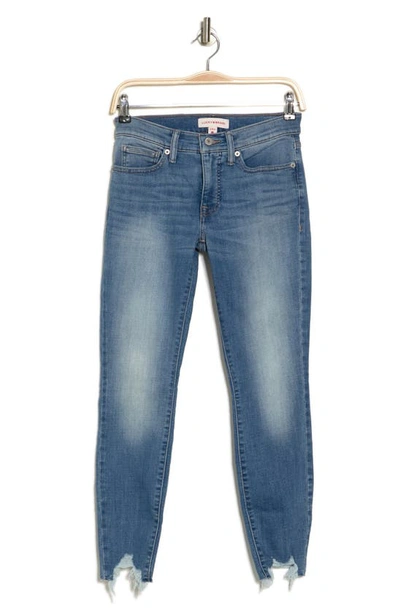 Lucky Brand Ava Destroyed Hem Skinny Jeans In Pontus