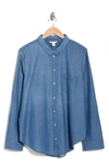 Caslon Chambray Long Sleeve Button-up Shirt In Medium Wash