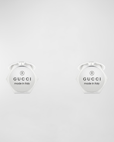 Gucci Men's  Trademark Cufflinks In Silver