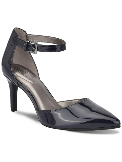 Bandolino Women's Ginata D'orsay Ankle Strap Pointed Toe Pumps In Navy Patent