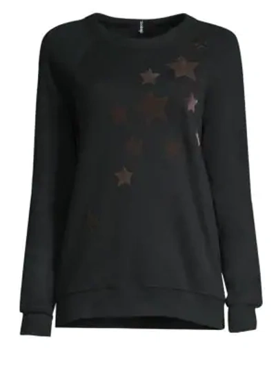 Ultracor Velvet Star Sweatshirt In Nero Taupe