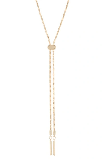 Nordstrom Rack Dainty Chain Lariat Necklace In Gold