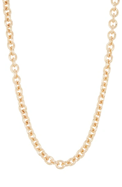 Nordstrom Rack Texture Chunky Round Link Necklace In Gold