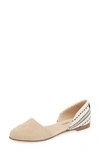 Toms Jutti D'orsay Flat In Oat Suede