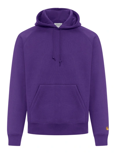 Carhartt Cotton Hoodie In Metallic