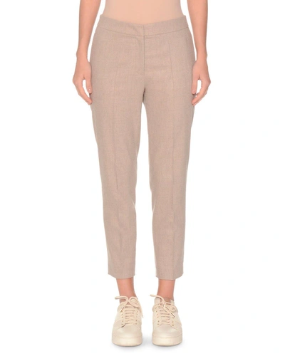 Agnona Wool-cashmere Sporty Pants In Neutral
