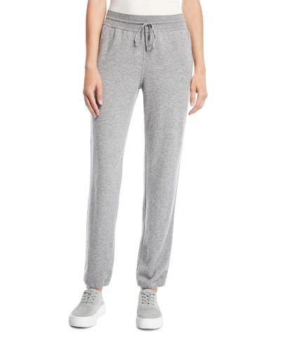 Loro Piana Snowy Cashmere Track Pants In Gray