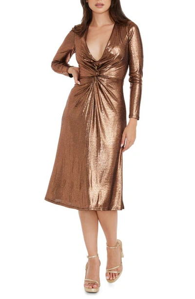 Dress The Population Daria Dress In Bronze
