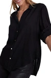 Bella Dahl Capri Jacquard Dot Button-up Shirt In Black