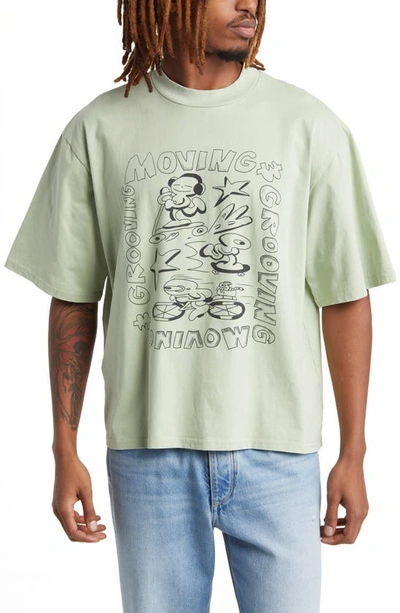 Checks Moving & Grooving Graphic T-shirt In Lichen Green