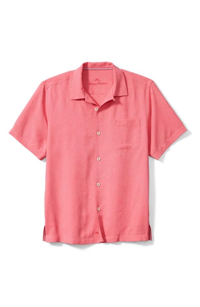 Tommy Bahama Tropic Isle Short Sleeve Button-up Silk Camp Shirt In Pink Confetti