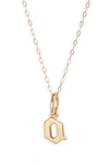 Miranda Frye Sophie Customized Initial Pendant Necklace In Gold - O