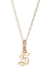 Miranda Frye Sophie Customized Initial Pendant Necklace In Gold - S