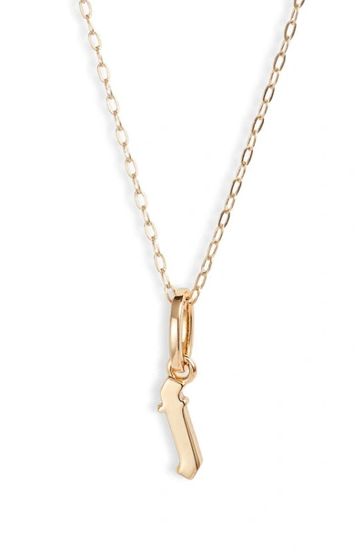 Miranda Frye Sophie Customized Initial Pendant Necklace In Gold