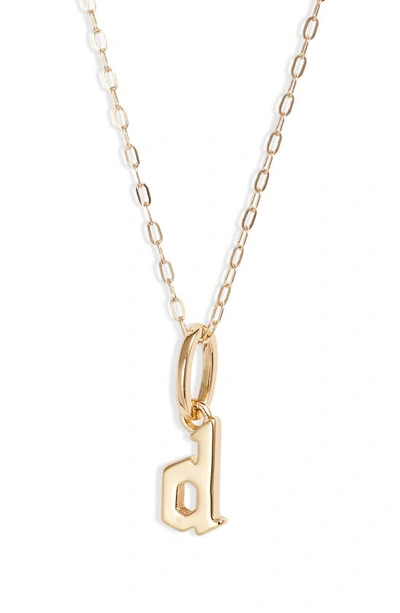 Miranda Frye Sophie Customized Initial Pendant Necklace In Gold - D