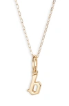 Miranda Frye Sophie Customized Initial Pendant Necklace In Gold - B