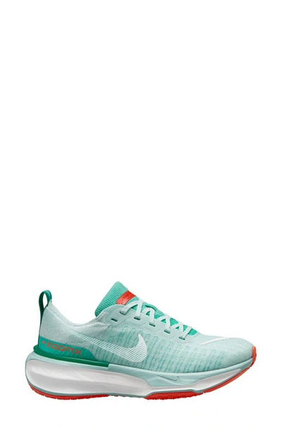 Nike Zoomx Invincible Run 3 Running Shoe In Jade/ White/ Red