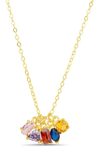 Paige Harper Charm Necklace In Gold Multicolored