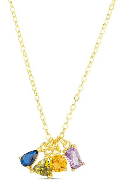 Paige Harper Charm Necklace In Gold Multicolored