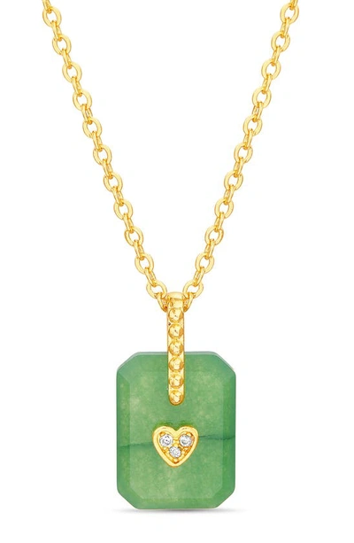 Paige Harper Geo Heart Pendant Necklace In Gold
