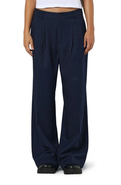Noisy May Layton Baggy Trousers In Navy Blazer