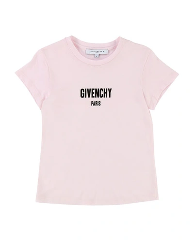Givenchy Short-sleeve Shiny Logo Tee In Pink