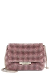 Ted Baker Glitters Mini Crystal Crossbody Bag In Pale Pink