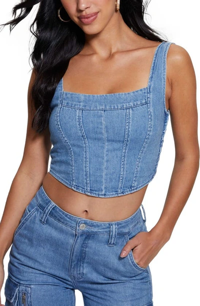 Guess Neil Denim Crop Top