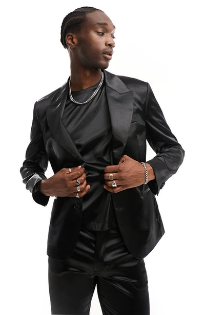 Asos Design Slim Fit Suit Jacket In Black