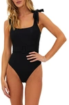 Beach Riot Sydney Belted One-piece Swimsuit In Black