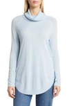 Caslon Turtleneck Tunic Sweater In Blue Skyway