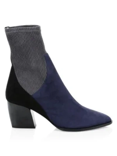 Pierre Hardy Rodeo Colorblock Ankle Booties In Navy