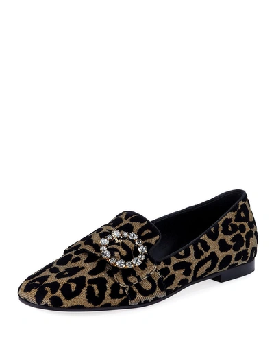 Dolce & Gabbana Flocked Leopard Jacquard Loafers