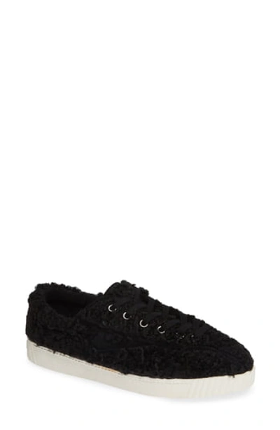 Tretorn Nylite Faux-shearling Sneakers In Dark Grey