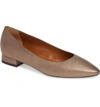 Aquatalia Penina Metallic Leather Ballet Flats, Gold In Gold Leather