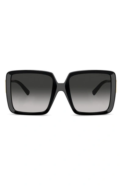 Tiffany & Co 55mm Gradient Square Sunglasses In Black