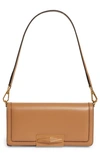 Jimmy Choo Mini Diamond Leather Shoulder Bag In Brown