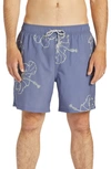 Billabong Sundays Layback Swim Trunks In Light Lilac