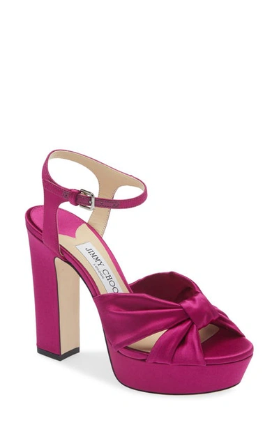 Jimmy Choo Heloise Platform Sandal In Boysenberry
