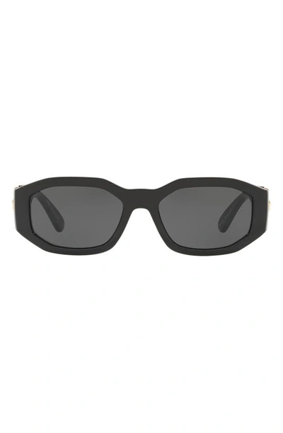 Versace 55mm Irregular Sunglasses In Black